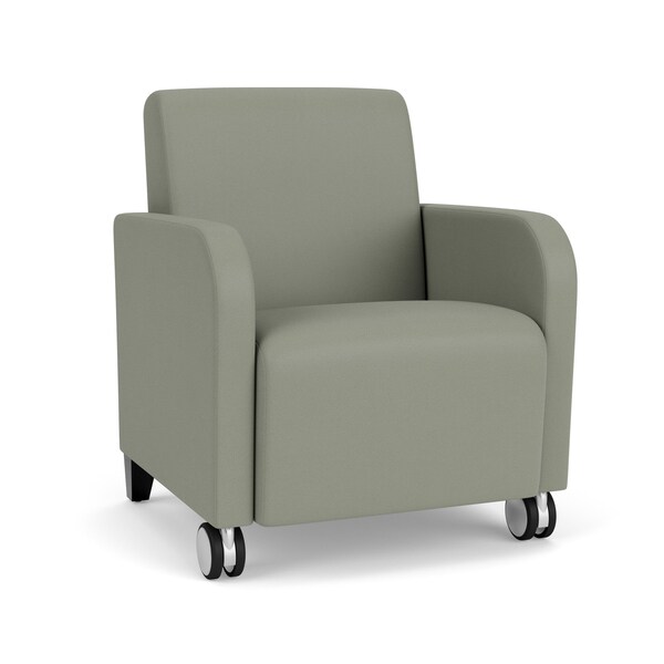 Lesro Siena Lounge Reception Guest Chair w/ Front Casters, 27 in W 29.5 in L 32.5 in H SN1101 - main